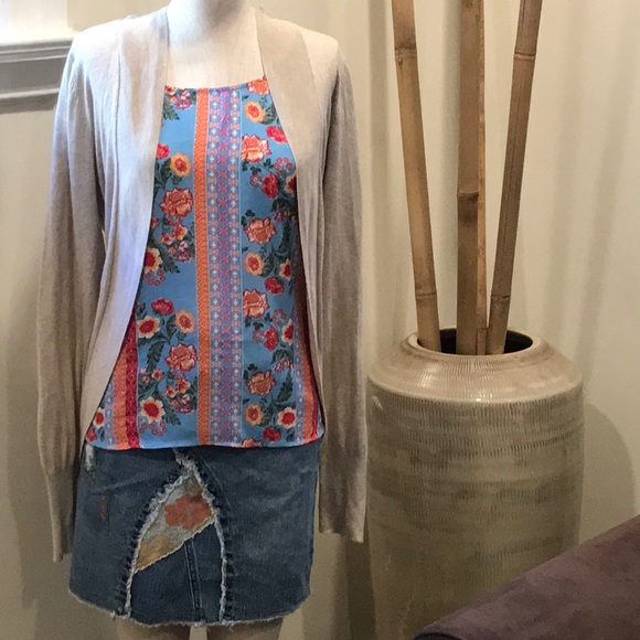 Tan Beige Sweater Cardigan - Picture 2 of 4